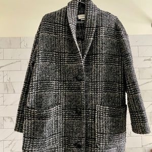 Isabel Marant Etoile Elomia tweed cocoon coat